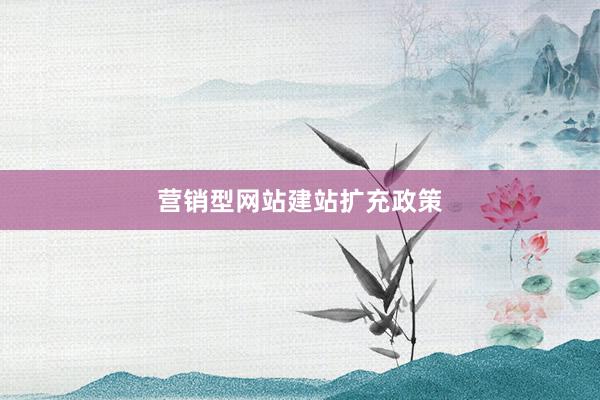 营销型网站建站扩充政策