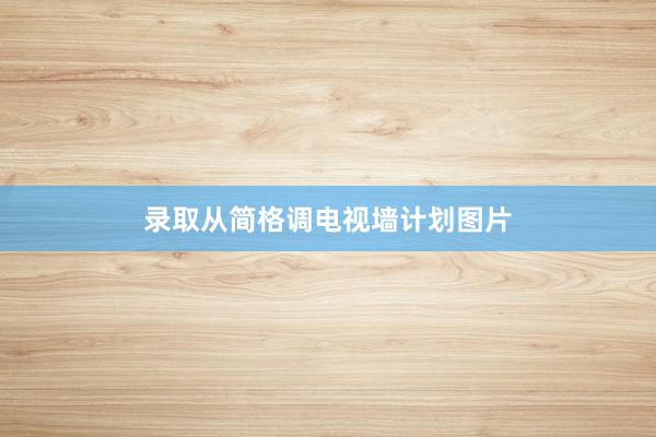 录取从简格调电视墙计划图片